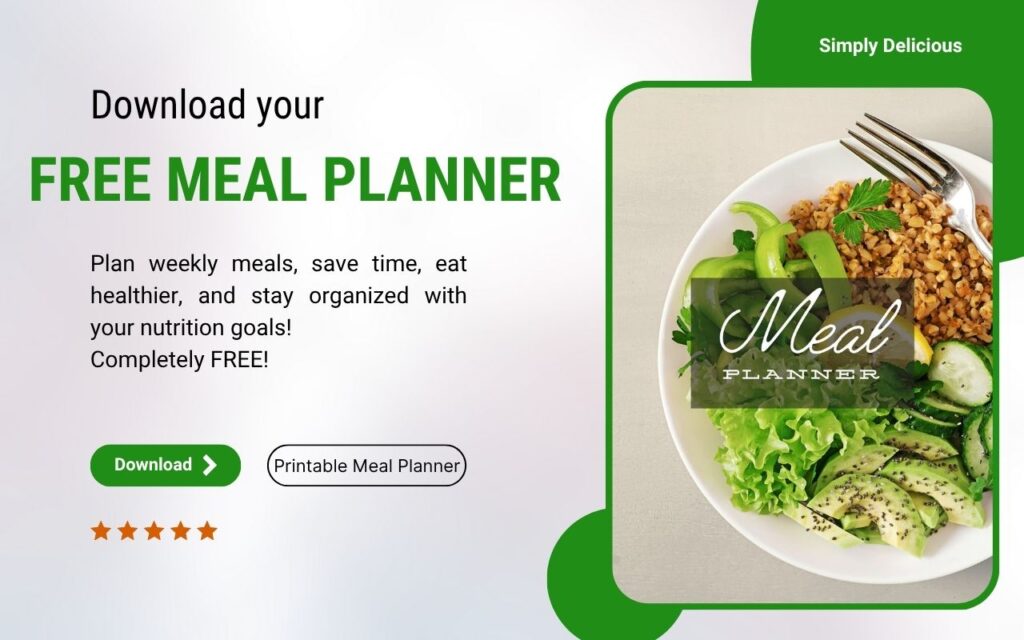 Meal Planner Landing Page Template 