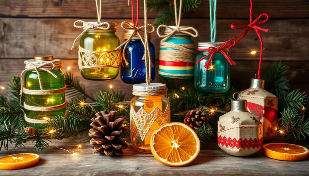 upcycled Christmas crafts