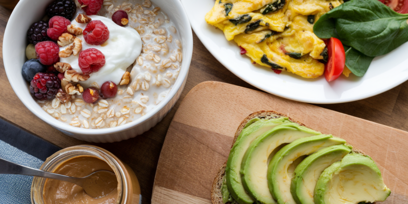 Delicious breakfast meal