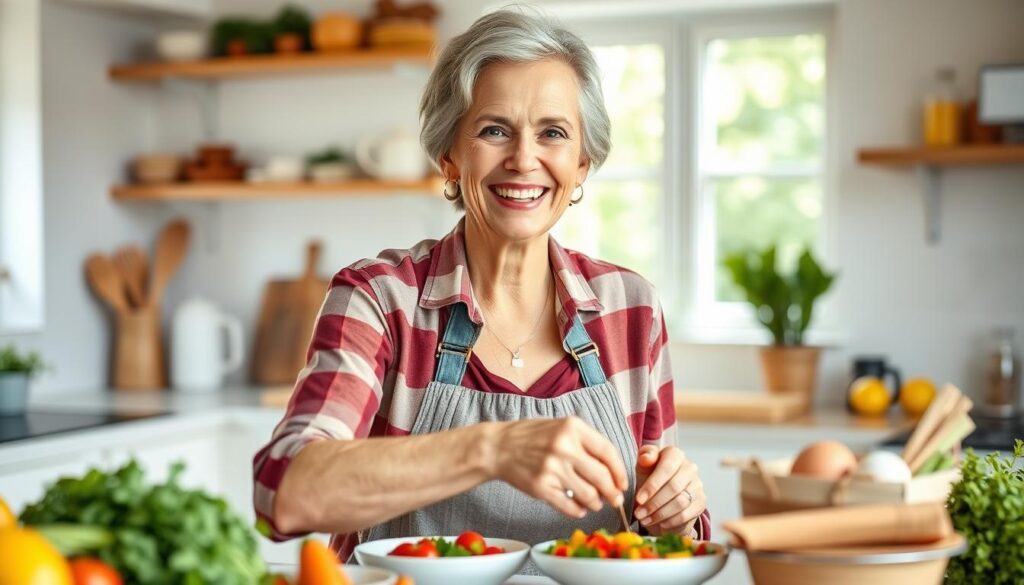 Person enjoying vibrant health through nutrition over medication, active lifestyle