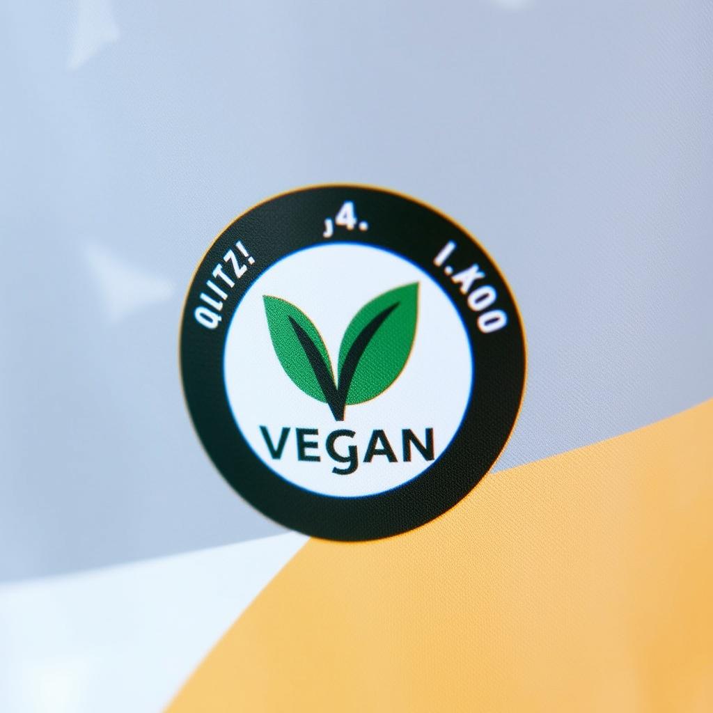 V-Label certification mark on vegan product