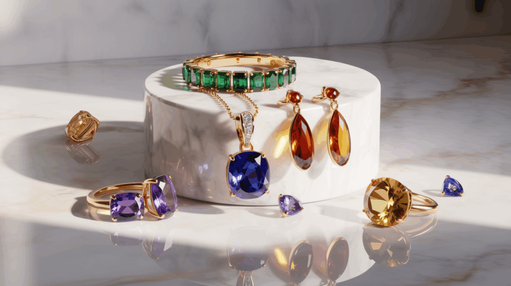 colorful Jewelry on a display