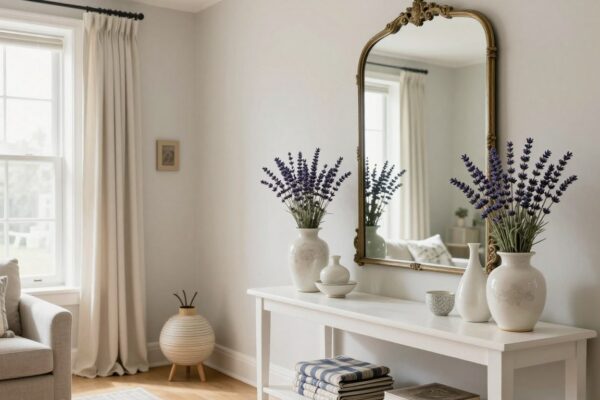 elegant French accessories displayed in modern home interior