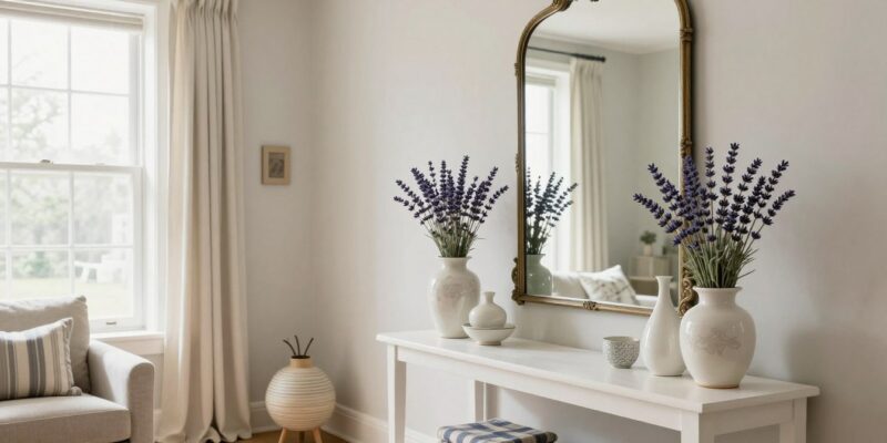 elegant French accessories displayed in modern home interior