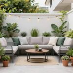 beautiful small patio garden with DIY improvements showing luxury design on a budget