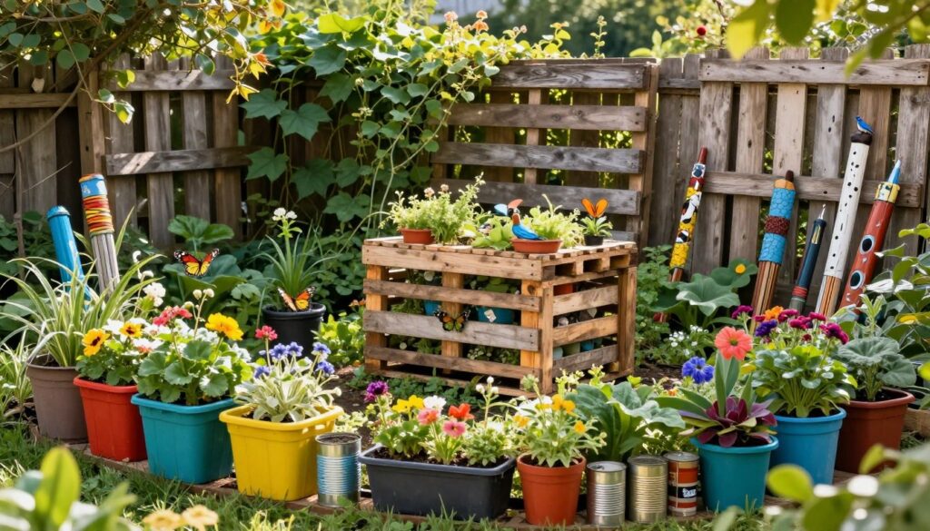 recycled materials in gardening